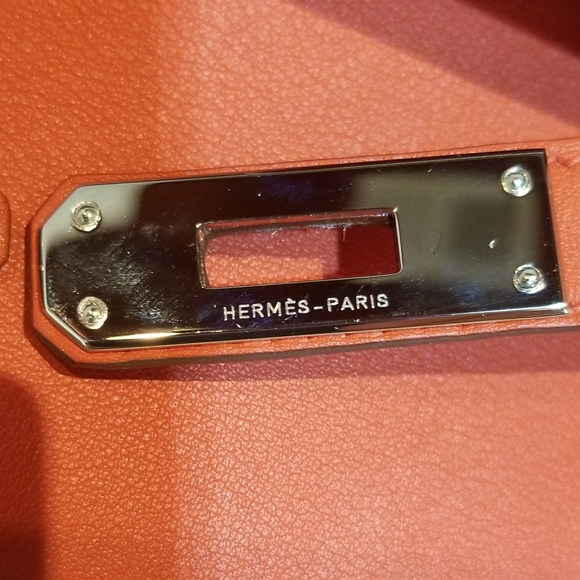 100% Authentic RED Hermes Kelly Cut Clutch Bag - Picture 6 of 16